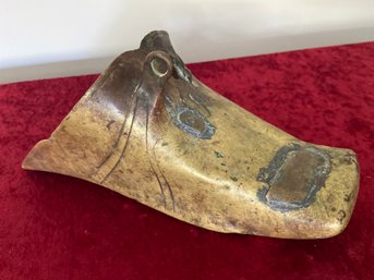 Antique Conquistador Solid Brass Slipper Stirrup Shoe Circa 1600 ?