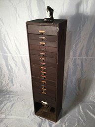 Vintage Metal Watchmakers Cabinet