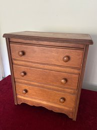 Wooden Jewelry Box 3 Drawers