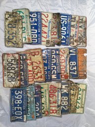 Vintage License Plates Lot Of 25