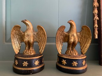 Pair Borghese Federal American Eagle Bookends