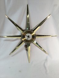 Amazing MCM Roxhall Sunburst Electric Wall Clock