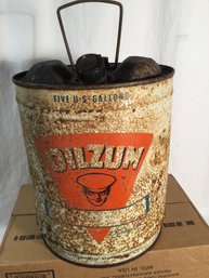 Antique Oilzum 5 Gal Oil Can