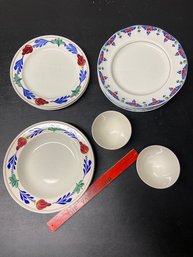 Royal Boch Boerenbont Plates And Bowls And Adams Veruschka Plates