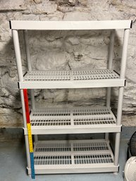 Lot 1 - Keter Plastic Stackable Shelving Unit 4 Tier