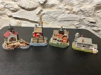 4 Lighthouses: 3 Society Exclusive Harbor Lights Younger & Associates And 1 Scaasis Originals