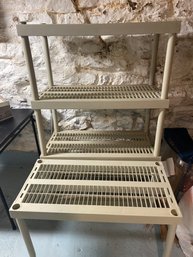 Lot 2 - Keter Plastic Stackable Shelving Unit 5 Tiers