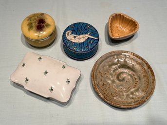 A Small Collection Of Ceramics Primavera Longwy France