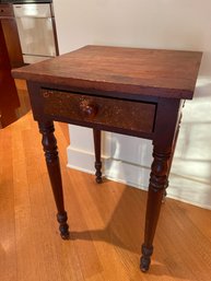 Wood Side End Table Nightstand Single Drawer