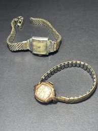 Two Antique Vintage Ladies Wrist Watches