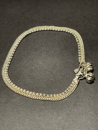 Low Grade Silver Vintage Anklet W Bells