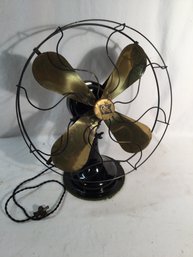 Huge 16 Inch 1920s Robbins & Myers Brass  3 Speed Fan