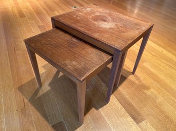 Bent Silbergs Mobler Wood Nesting Tables Made In Denmark