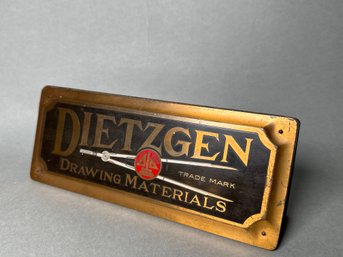 Vintage Dietzgen Trademark Drawing Materials Sign