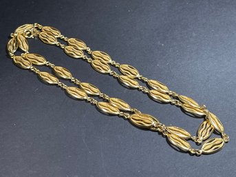 28 Long Gold Tone Trifari Necklace