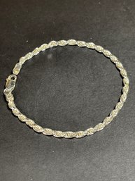 Fine Sterling Silver Fancy Chain Bracelet 9