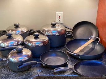 Circulon Pots And Pans And A Cast Iron Sizzle Server