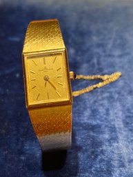 Baume And Mercier Womans Gold Watch 14k Solid Italy Band And 14k B&M Case Total Weight 28 Grams