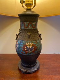 Antique Chinese Cloisonne Lamp A Beautiful Piece