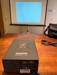 Sanyo Multimedia Prox-III PLC-SU10N Projectorand 57x60in Da-Lite Screen