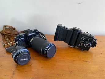 Minolta X700 55-225mm And 50mm F2.8 Vivitar 285 Flash