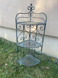 Wrought Iron Corner Plant Stand