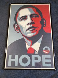 The Barack Obama Hope Poster In Plastic Poster Frame