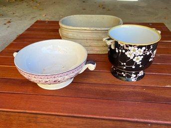 Three Charming  Ceramic Containers