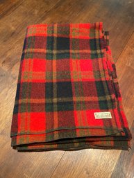 Vermont Natives Industries Wool Blanket Red Plaid Clean And Great For Curling Up On The Couch