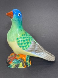 Antique Chinese Hand Painted Porcelain Bird Figurine