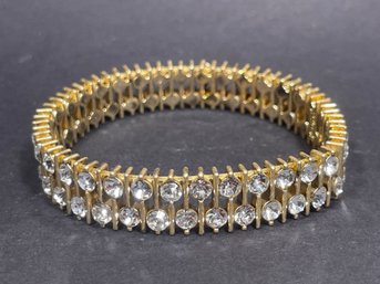 Fine Contemporary Hold Tone Rhinestone Bracelet