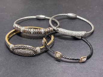 Four Very Fine Costume Bracelets Contemporary