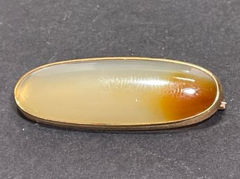 Victorian Gold Filled Agate Brooch