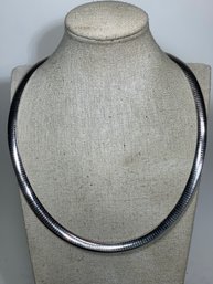 Fine Italian 20 Inch Long Wide Chain Necklace