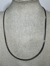 Fine Italian Sterling Silver Slinky Chain Necklace 16 Inch W Extender