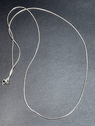 Fine Sterling Silver 24 Inch Chain Necklace Snake Like