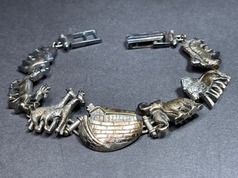 Great Sterling Silver Noahs Ark Link Bracelet