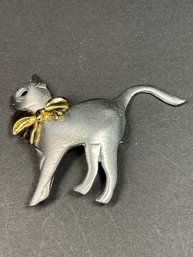 Pewter Finish Ultra Craft Cat Brooch