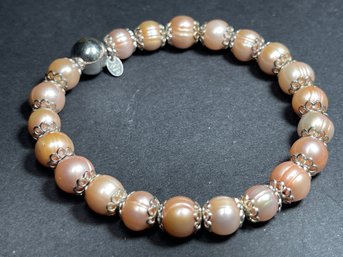 HONORA Sterling Silver Pink Cultured Pearl Bracelet