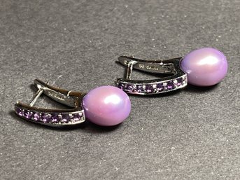 HONORA Sterling Silver Amethyst Pierced Earrings