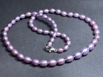 Lavender Honora Sterling Silver Cultured Pearl Necklace