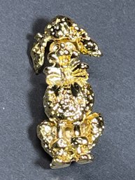 Vintage Gold Tone Poodle Brooch