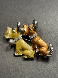 Scottie Dogs Brooch