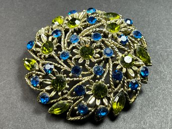 Large Costume Rhinestone Brooch (missing One Stone)