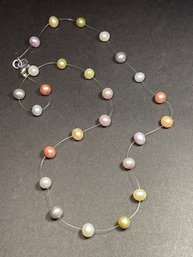 Cultured Pearl Honora Multi Colored Necklace 20 Inch