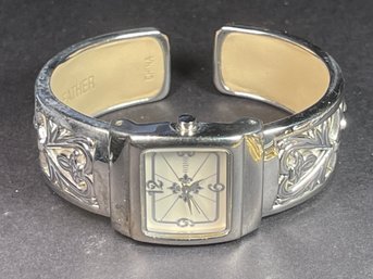 Fine Ecclissi Sterling Silver Cuff Bracelet Wristwatch