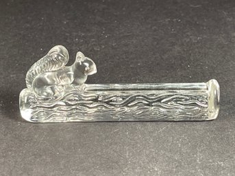 French Glass Antique Knife Test W Squirrel