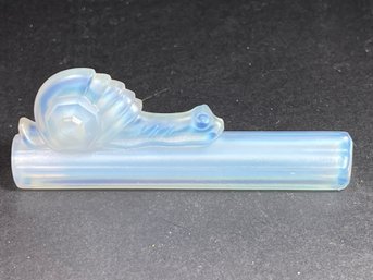 Signed Sabino French Art Glass Opalescent Snail Knife Rest