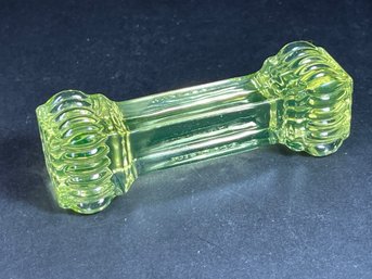 Antique Vaseline Glass French PORTIEUX Knife Rest