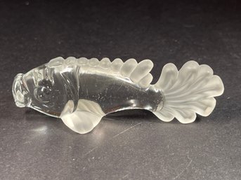 Art Deco French Crystal Fish Knife Rest